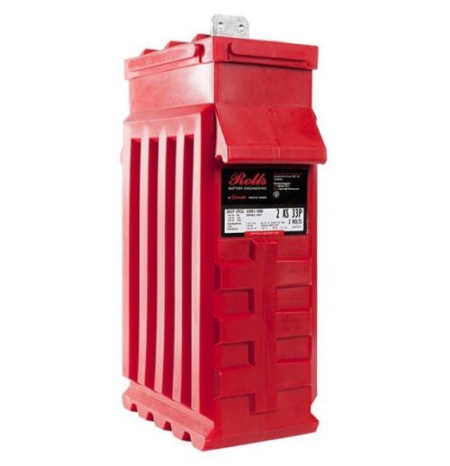 Rolls Battery 2KS33P, 2 Volt, 5000 Series, 2490 Amphour (100 hr rate) deep cycle flooded