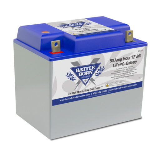 Battle Born Lithium BB1250 50Ah 12V Group 24 LiFePO4 Deep Cycle Battery
