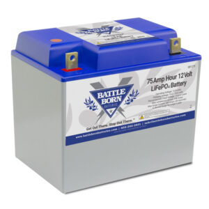 Battle Born Lithium BB1275 75Ah 12V Group 24 LiFePO4 Deep Cycle Battery