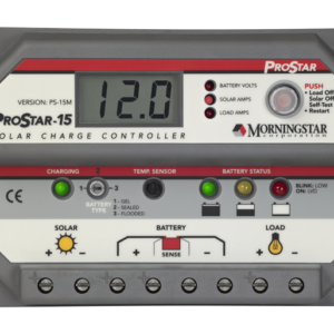 PS-15M, Prostar 15 Amp - 12/24 Volt Charge Controller with Meter