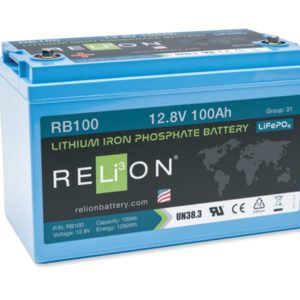 Relion RB100 Lithium Iron Phosphate 12.8V 100Ah Battery