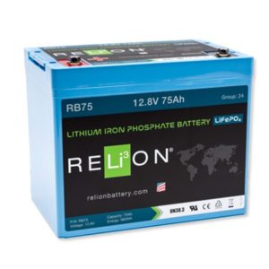 Relion RB75 Lithium Iron Phosphate 12.8V 75Ah Battery