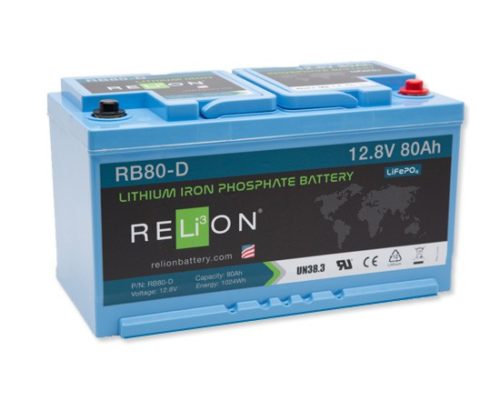 Relion RB80 Lithium Iron Phosphate 12.8V 80Ah Battery