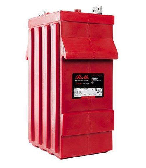 Rolls Battery 4KS25P, 4 Volt, 5000 Series, 1904 Amphour (100 hr rate) deep cycle flooded