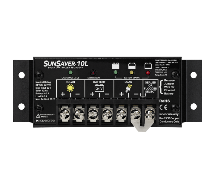 Morningstar SS-10L-24V SunSaver 10 Amp Charge Controller LVD 