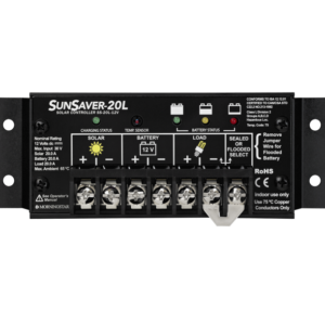 SS-20L-12V, SunSaver 20 Charge Controller- 12V, 20 Amp- LVD