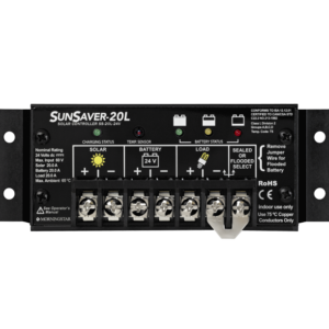 SS-20L- 24V, SunSaver 20 Charge Controller 24V, 20 Amp-LVD